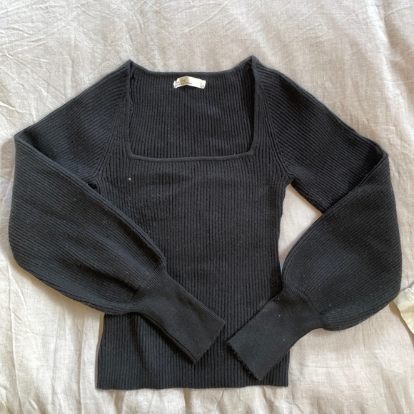 *SOLD* Oak & Fort bubble sleeve sweater - Picture 1 of 4